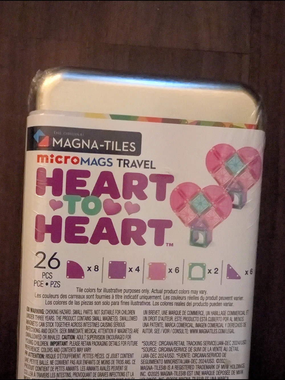 Magna -Tiles Travel Heart to Heart - Pink Building Set